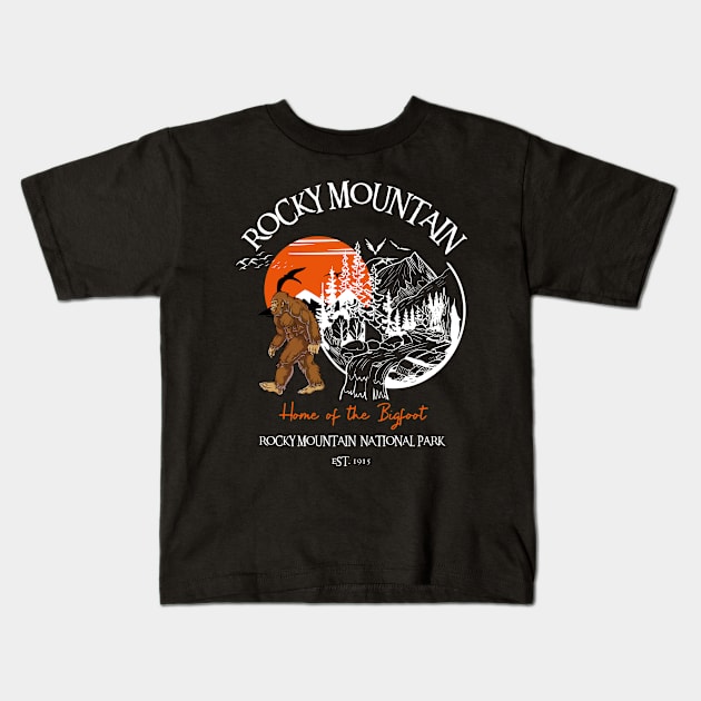 Rocky Mountain National Park Kids T-Shirt by Xtian Dela ✅